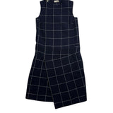 Balenciaga 2016 Navy/White Check Dress