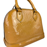 Louis Vuitton Yellow Monogram Vernis Alma BB Two-Way Bag