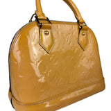 Louis Vuitton Yellow Monogram Vernis Alma BB Two-Way Bag