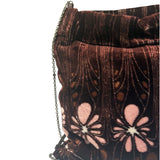 Miu Miu Multicolor Velvet/Leather Trim  Chain Crossbody Bag