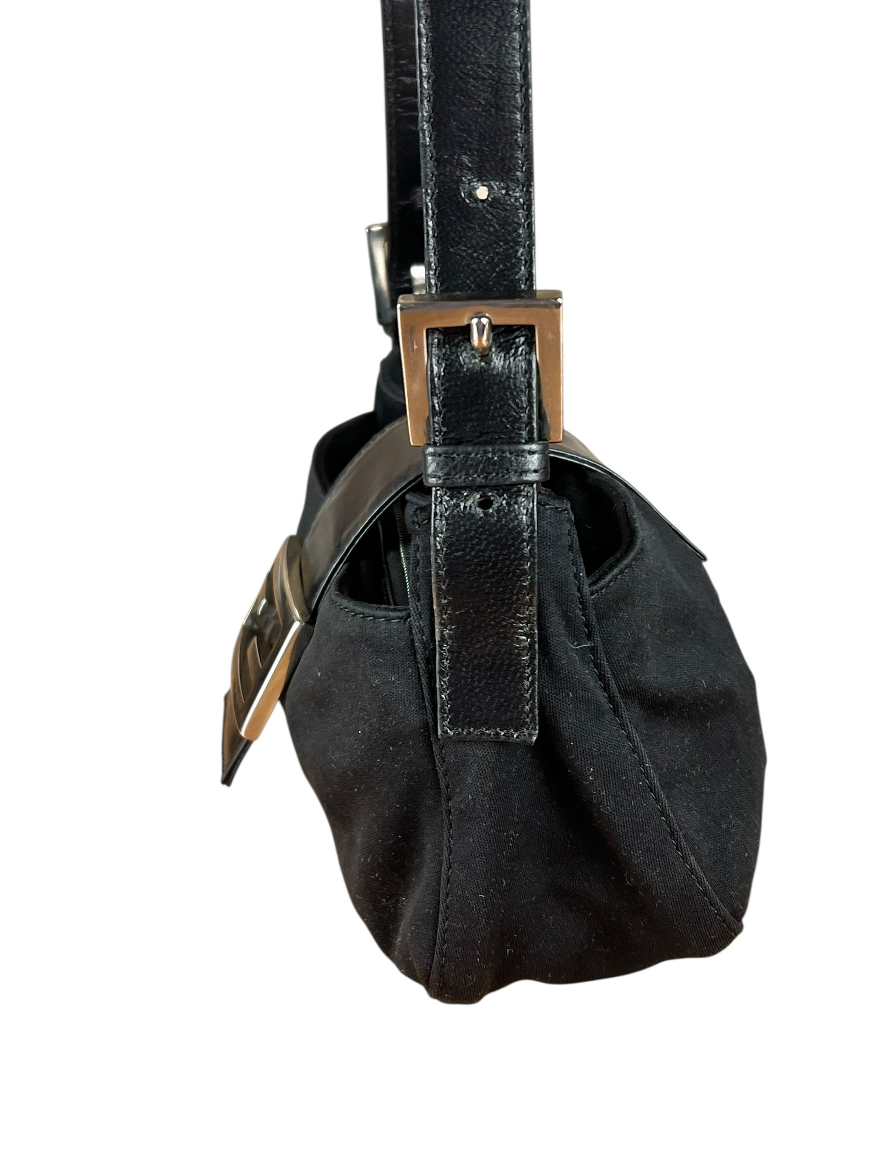 Fendi Mini Baguette Neoprene Black