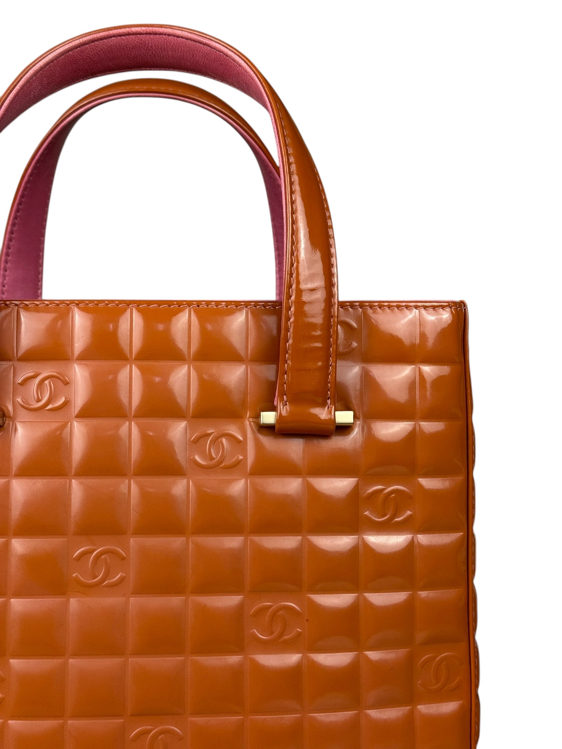 Chanel Chocolate Bar Patent Tote 2002