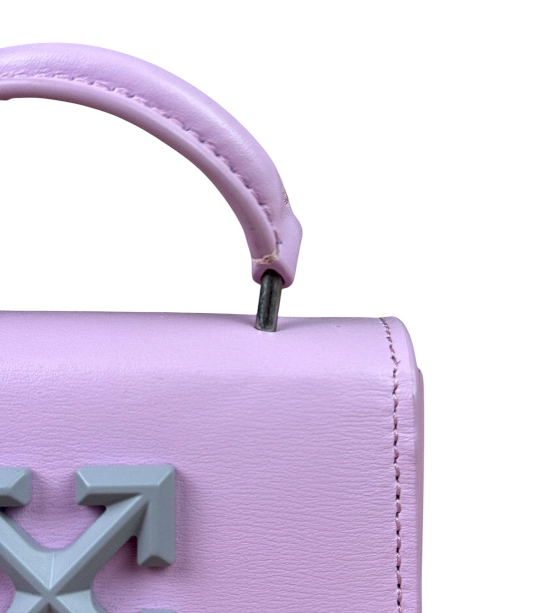 Off-White Purple Leather Micro Jitney 0.5 Two-Way Bag