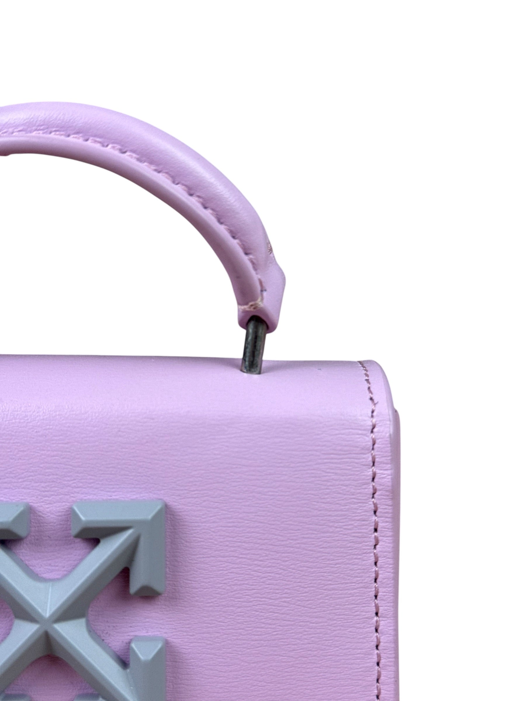 Off-White Purple Leather Micro Jitney 0.5 Two-Way Bag