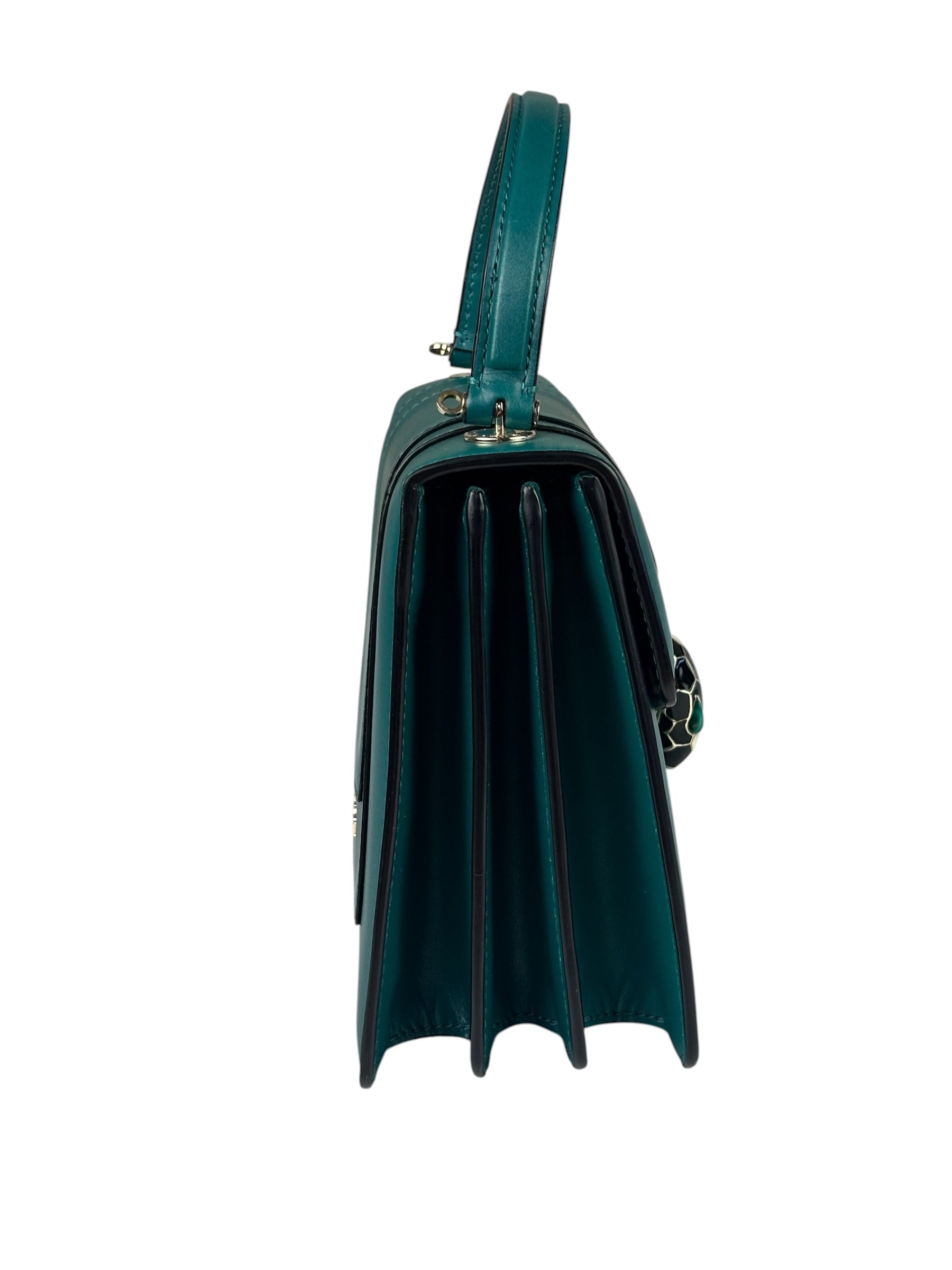 BVLGARI Serpenti Forever Mini Top Handle Bag Green