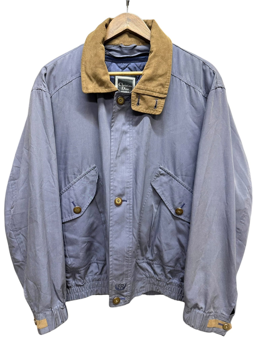 Vintage Christian Dior Blue Monsieur Zip-Up Jacket