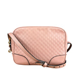Gucci Bree Microguccissima Leather Camera Bag Pink