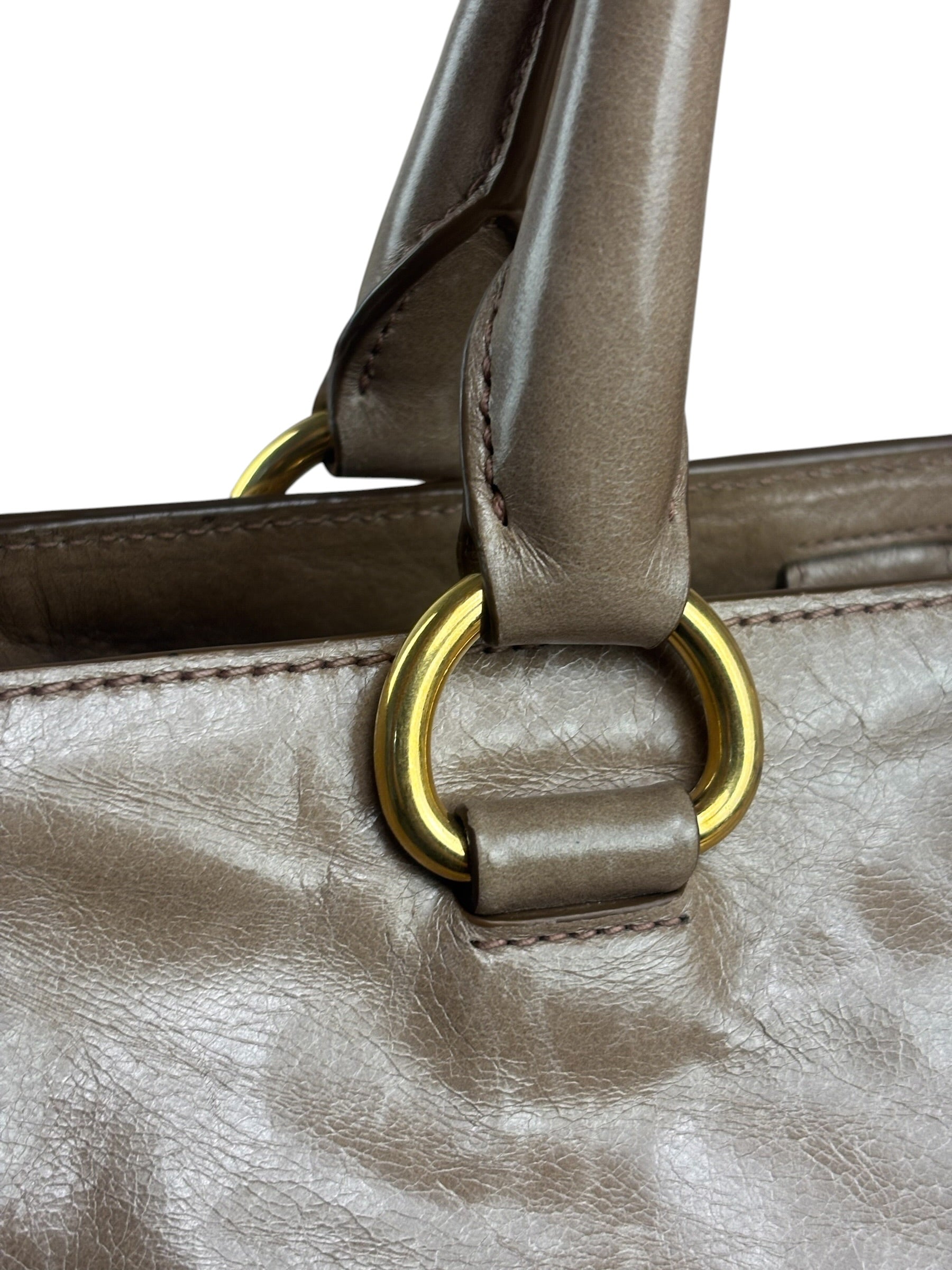 Prada Vitello Shine 2Way Tote Bag