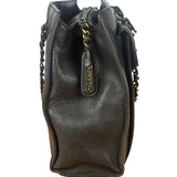 Chanel Vintage Black Calfskin Front Pocket Tote 1997