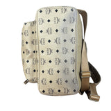MCM Beige Leather Monogram Medium Stark Backpack