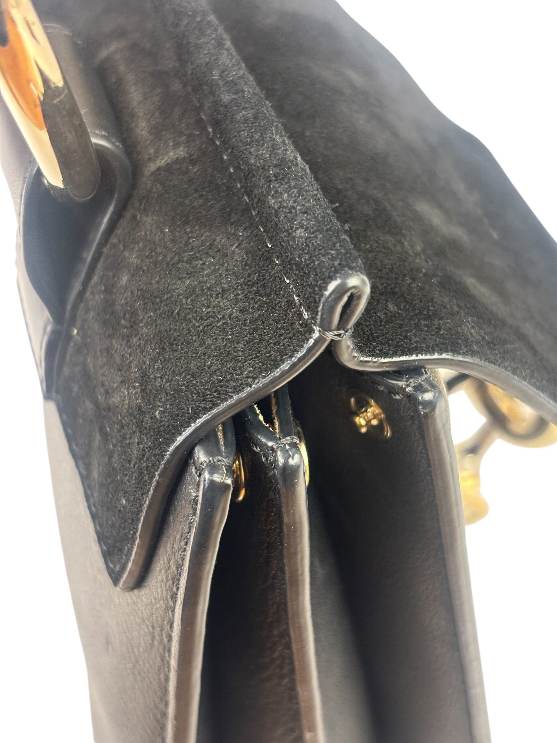 Chloe Black Suede/Leather Faye Bracelet Crossbody Bag