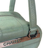 Chanel Light Green Quilt LAX Leather Bowler Bag 2004