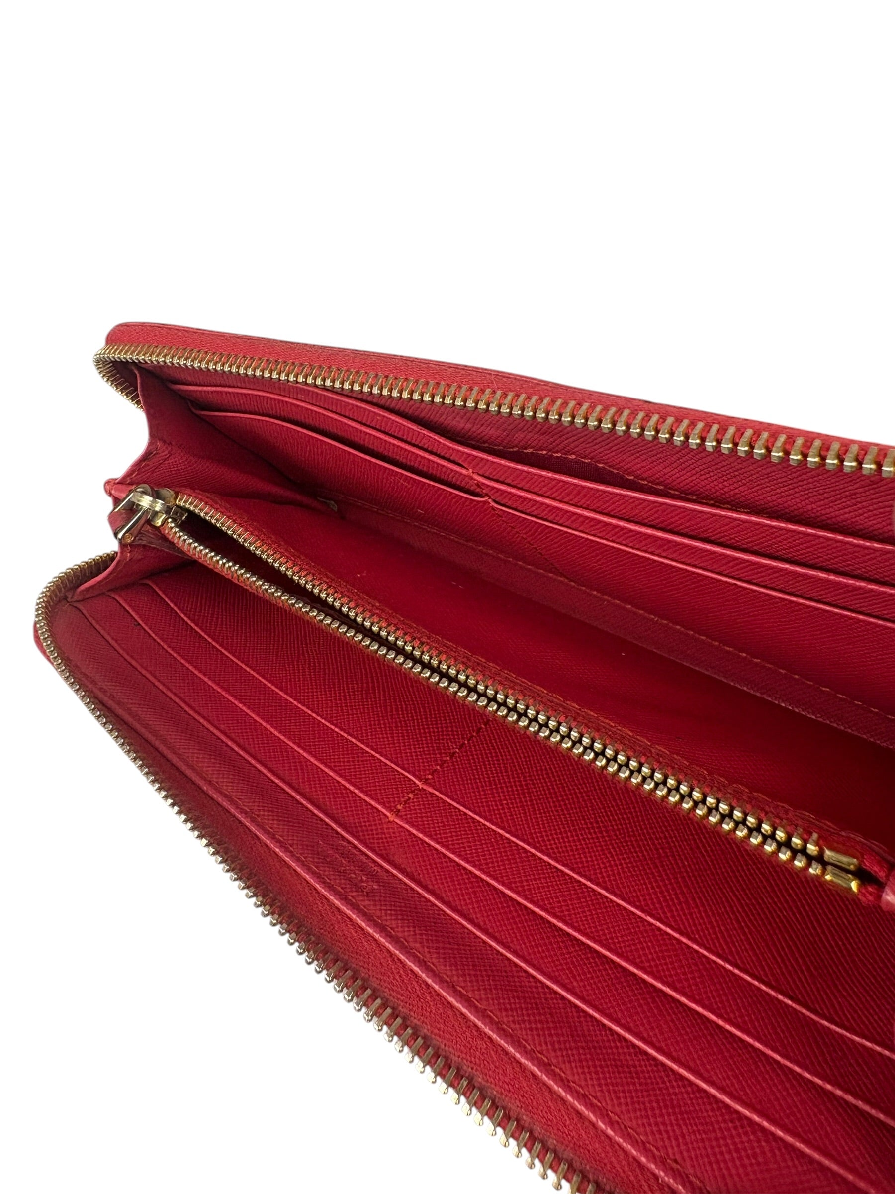 Prada Vintage Pink Saffiano Leather Long Wallet