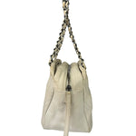 Chanel Cream Chevron Leather Outdoor Ligne Shoulder Bags  2005
