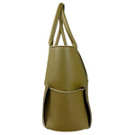 Bottega Veneta Muted Olive Intreccio Arco Woven Leather Tote