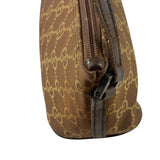 Gucci Brown Leather Trim GG Boat Pochette