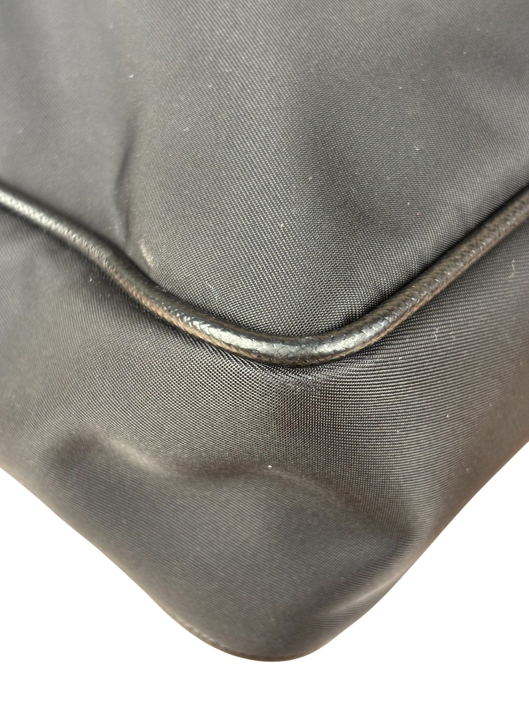 Prada Black Re-Nylon Saffiano Leather Crossbody Bag