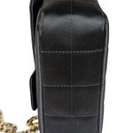 Chanel Black Satin Chocolate Bar Mini East-West Flap Bag