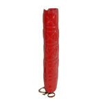 Christian Dior Cannage Red Patent Leather Wallet On Chain