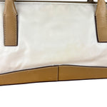 Prada Vintage White/Brown Top Handle Bag