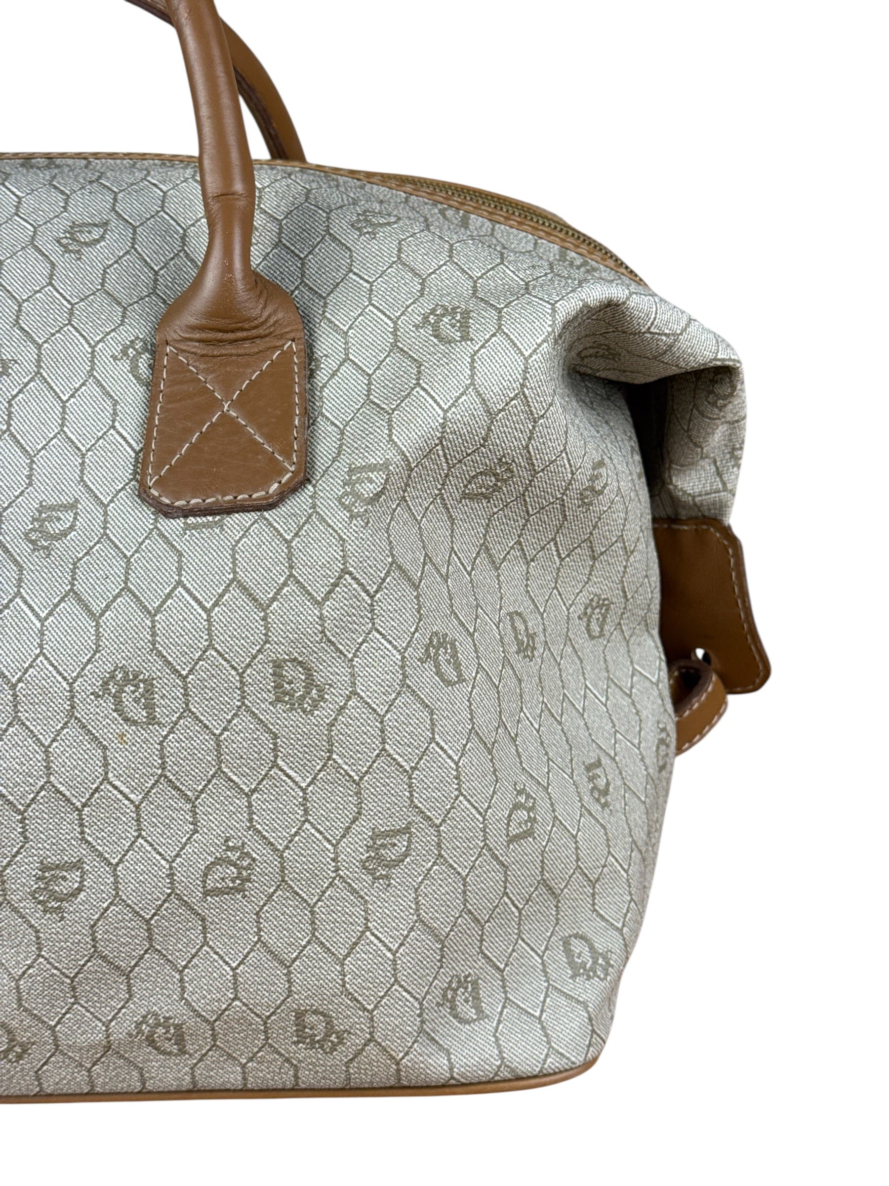 Christian Dior Vintage Honeycomb Zip Tote