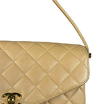Chanel M Beige Lambskin Envelope Flap 1997