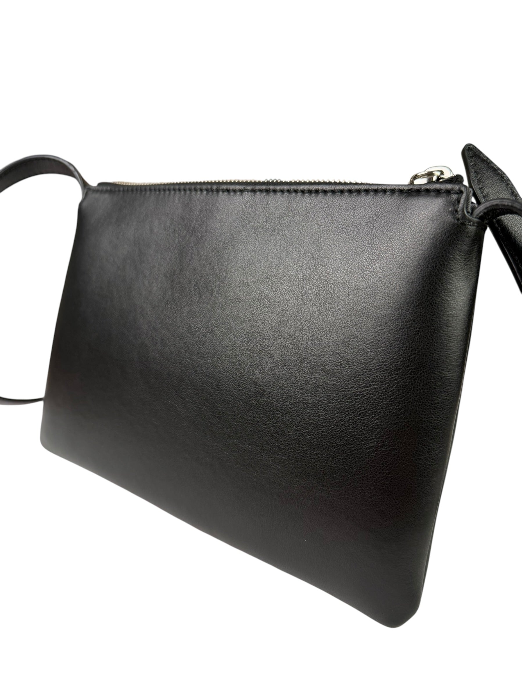 Fendi Roma Black Calf Leather Pochette Crossbody