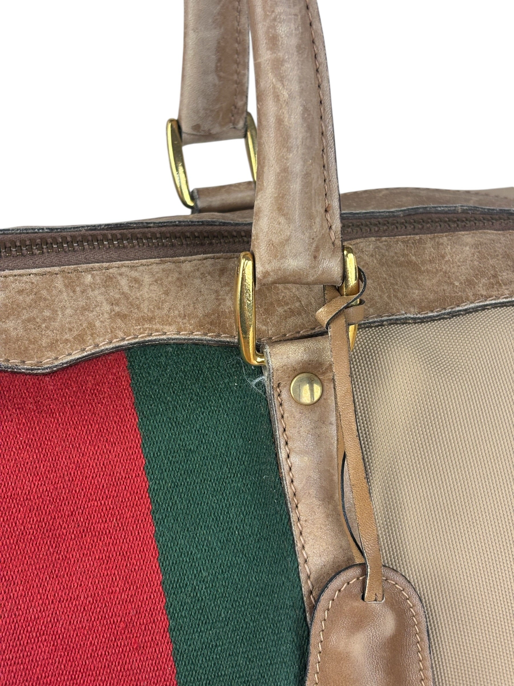 Gucci Vintage Canvas Duffle Bag