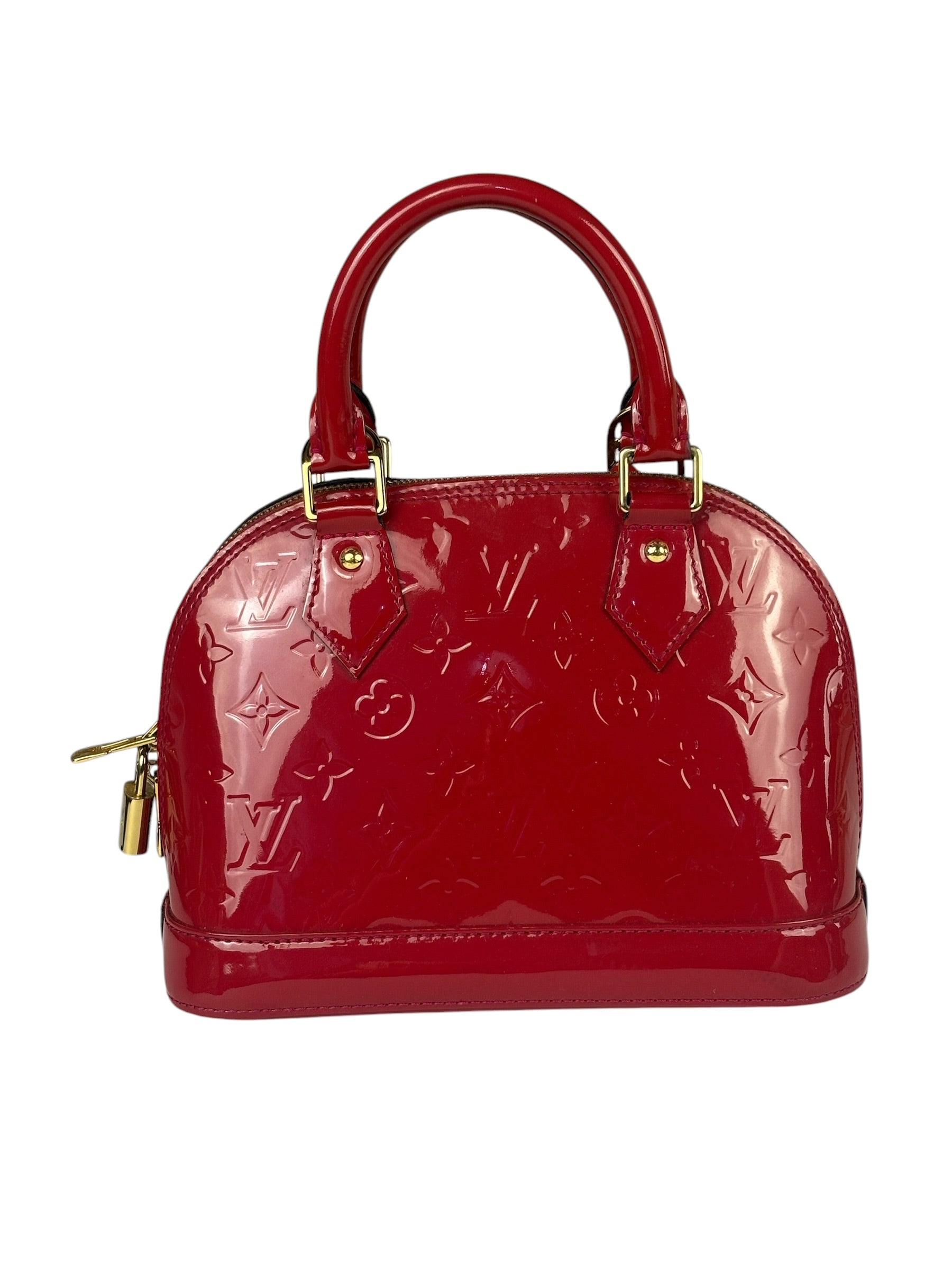 Louis Vuitton Red Vernis Alma BB Handbag