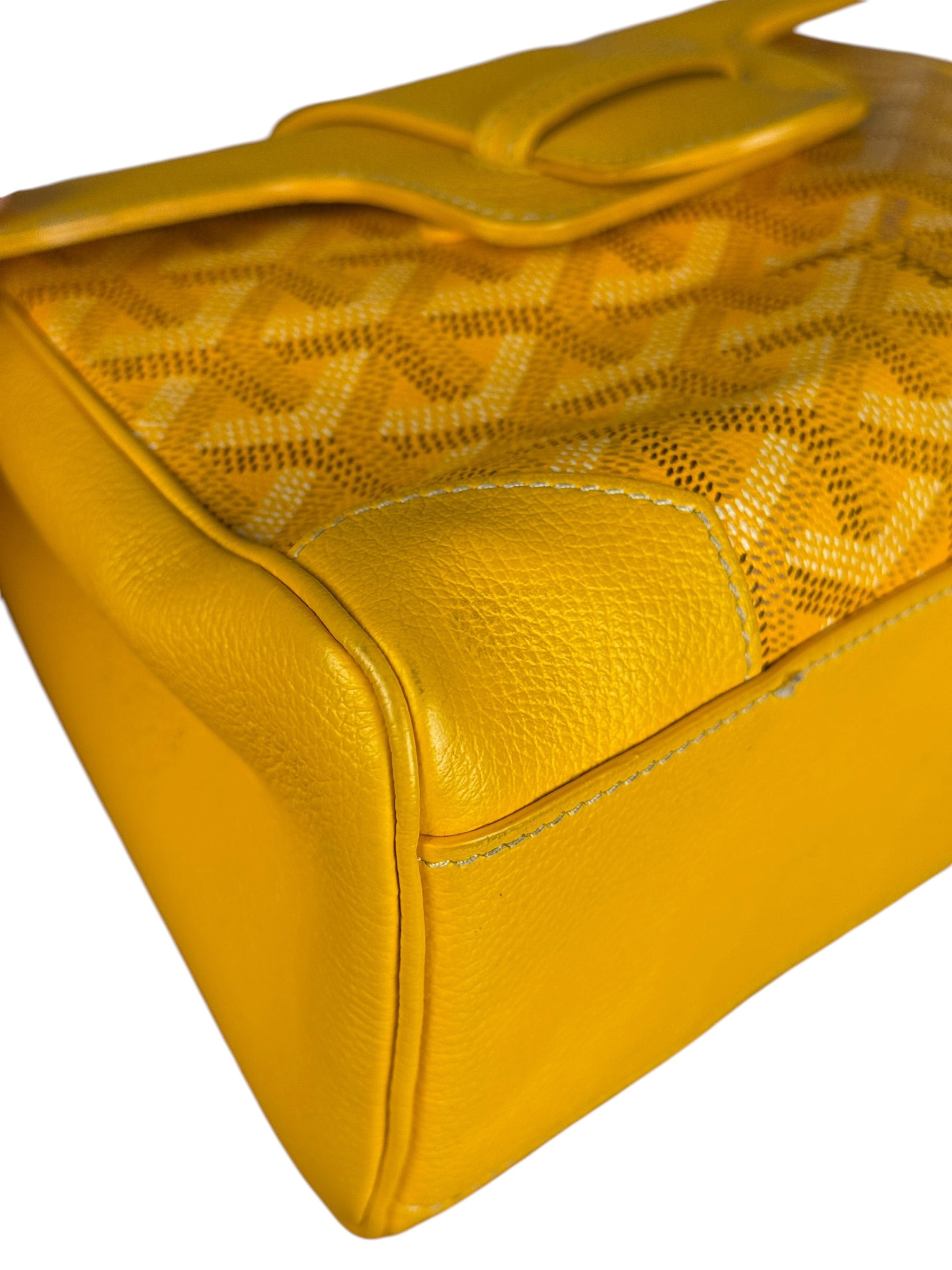 Goyard Mini Goyardine Soft Saigon Top Handle Bag Yellow