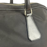 Prada Black Leather Tessuto Nylon Bowler Bag