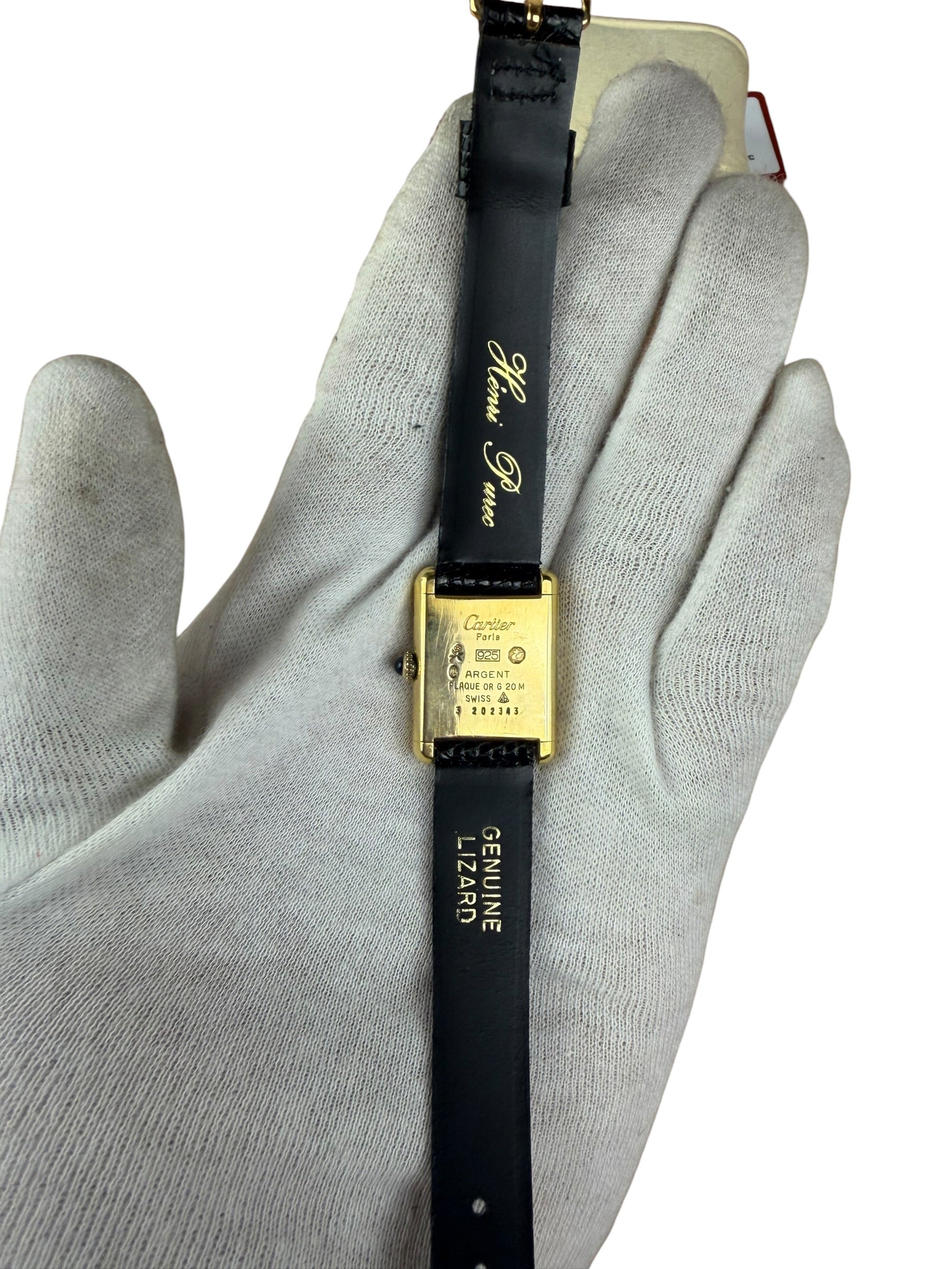 Cartier Tank Black Dial Manual Wind
