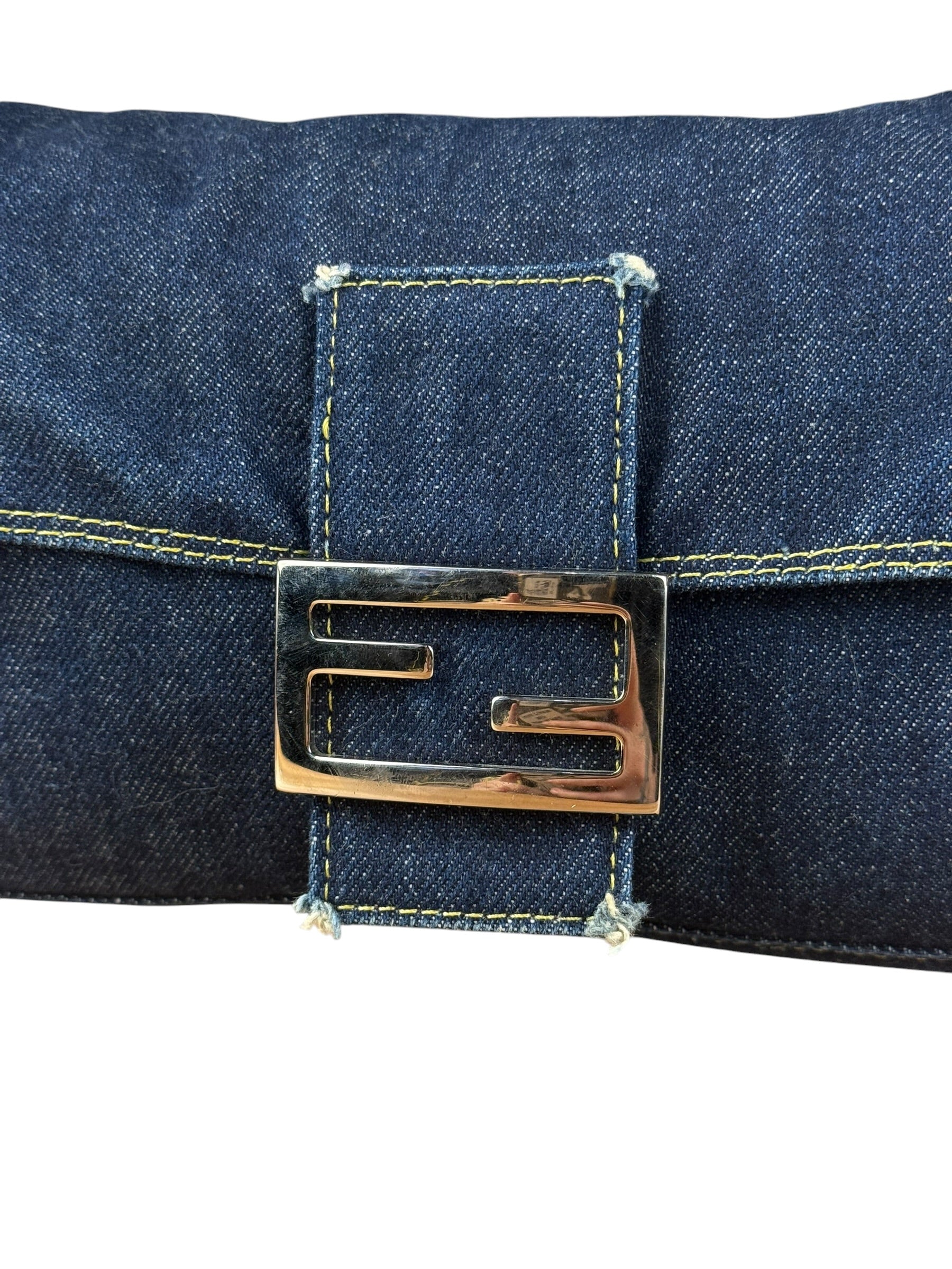 Fendi Vintage Dark Denim Baguette