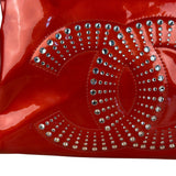 Chanel Red Patent CC Crystal Bon Bon Chain Tote