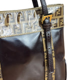 Fendi Vintage Zucca Patent Canvas Tote Bag