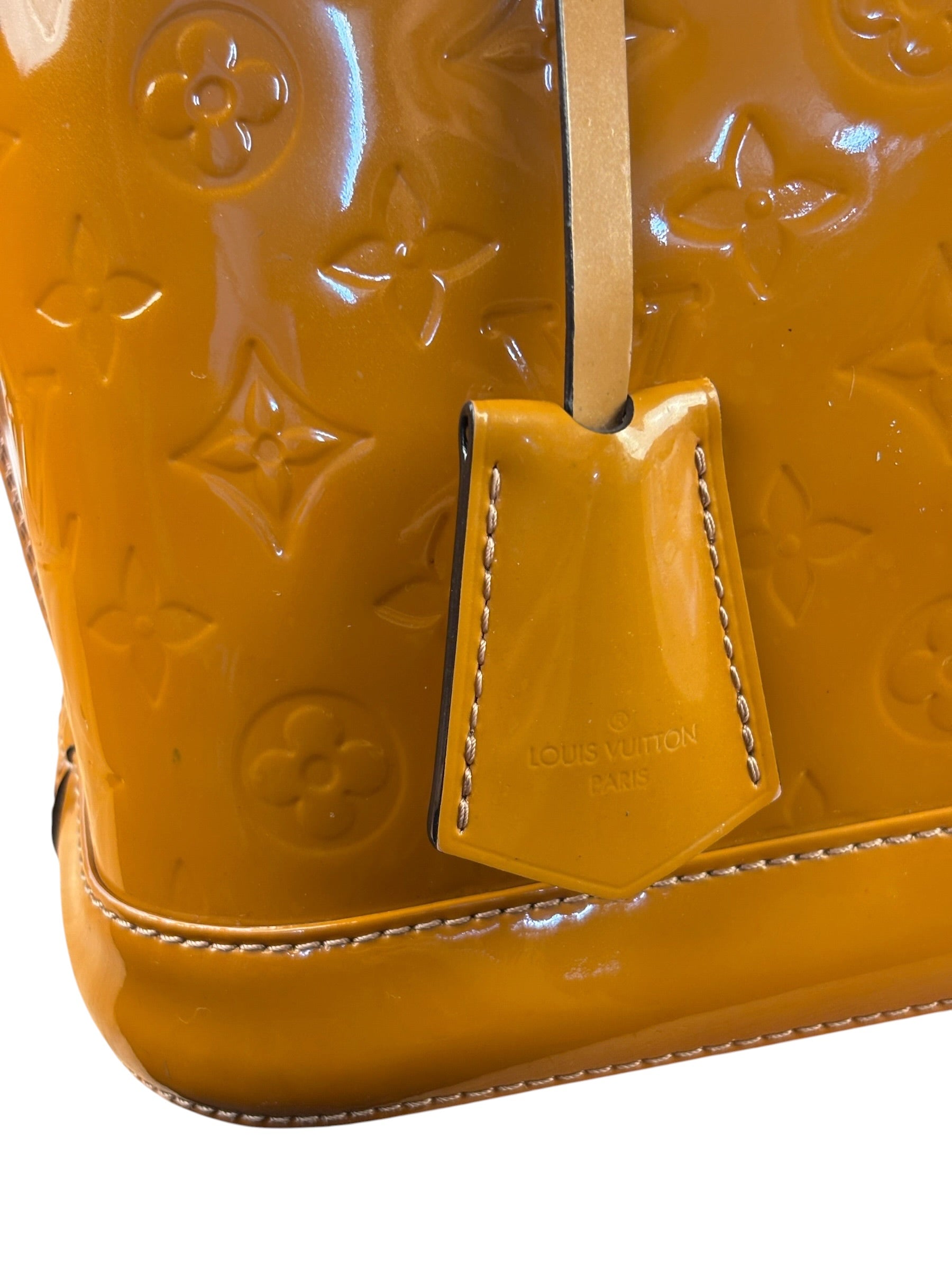Louis Vuitton Vintage Monogram Vernis Alma MM Handbag Orange