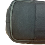 Hermes Black Canvas Leather Valparaiso Handbag