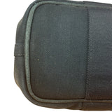 Hermes Black Canvas Leather Valparaiso Handbag