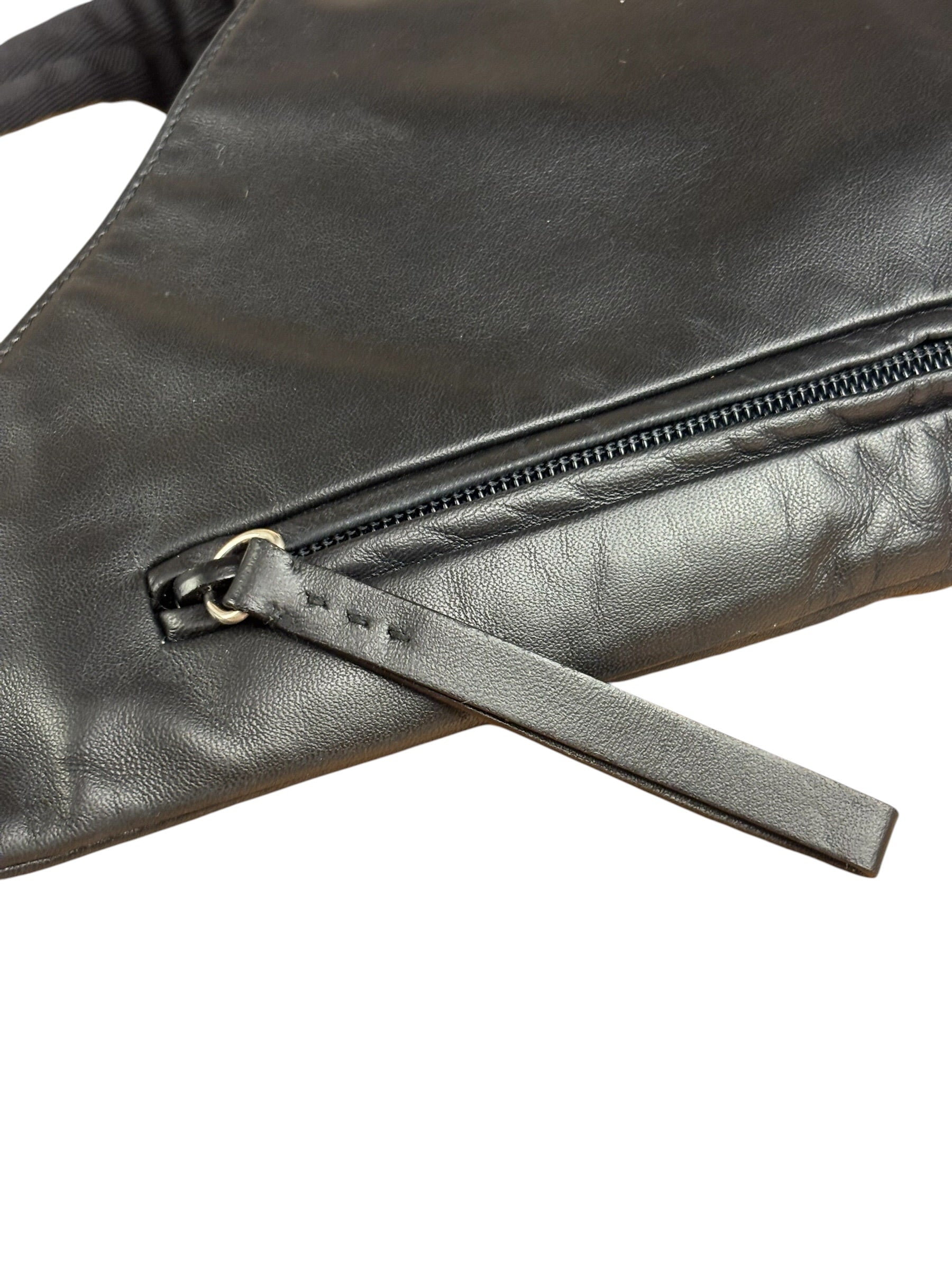 Prada Black Leather Sleek P&D Crossbody Bag