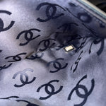 Chanel Light Washed Denim CC Canvas Logo Shoulder Bag 2002