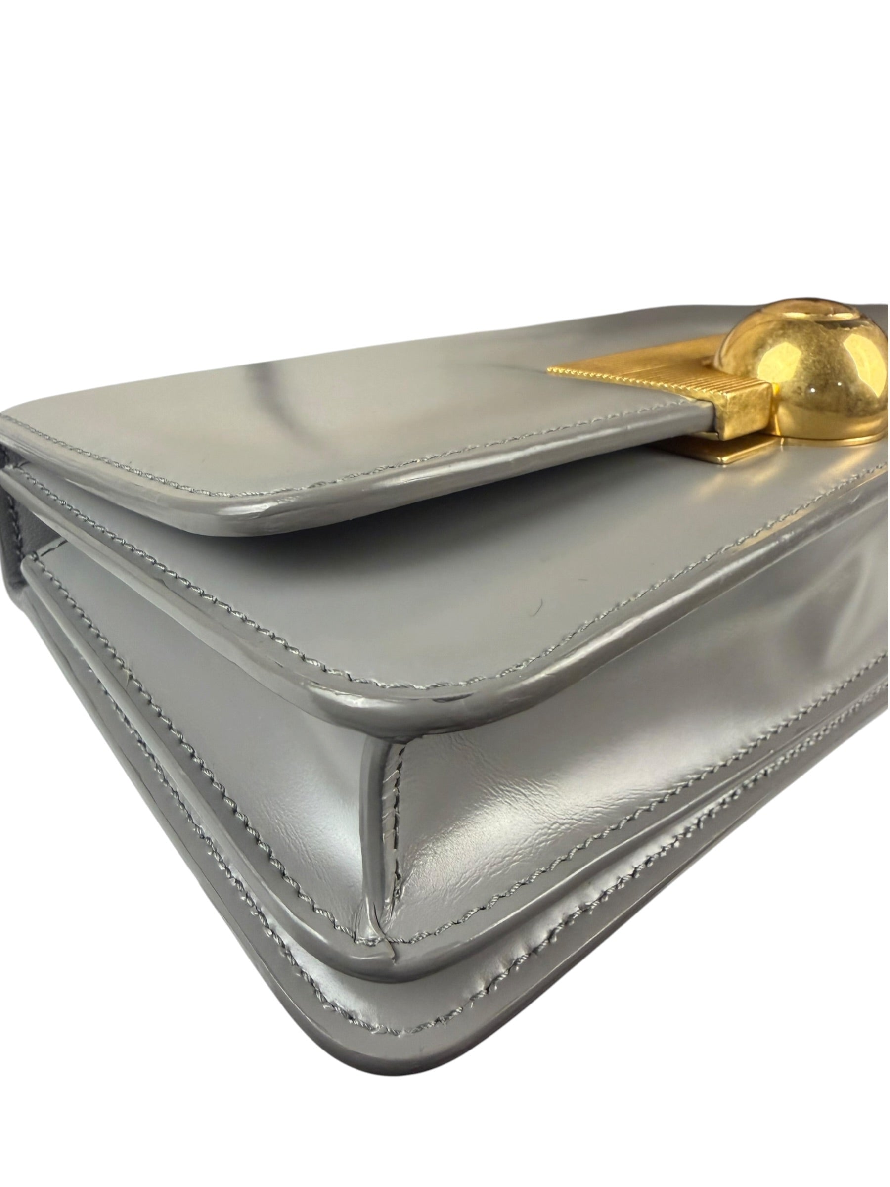 Bottega Veneta Grey Calfskin BV Classic Medium Bag