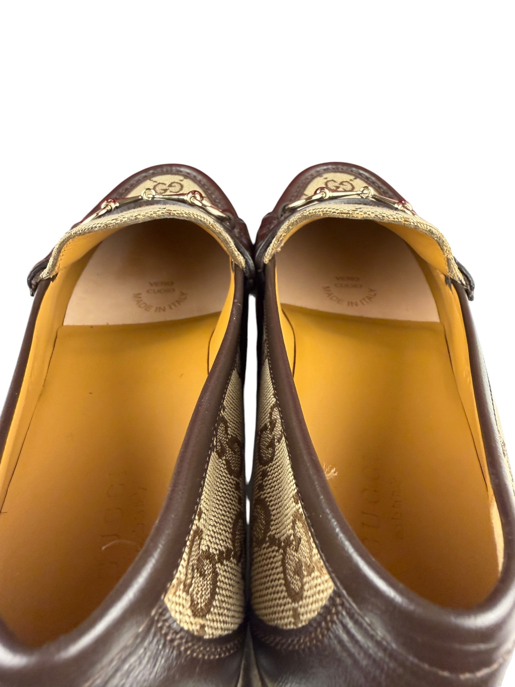 Gucci Horsebit GG Canvas Platform Loafers