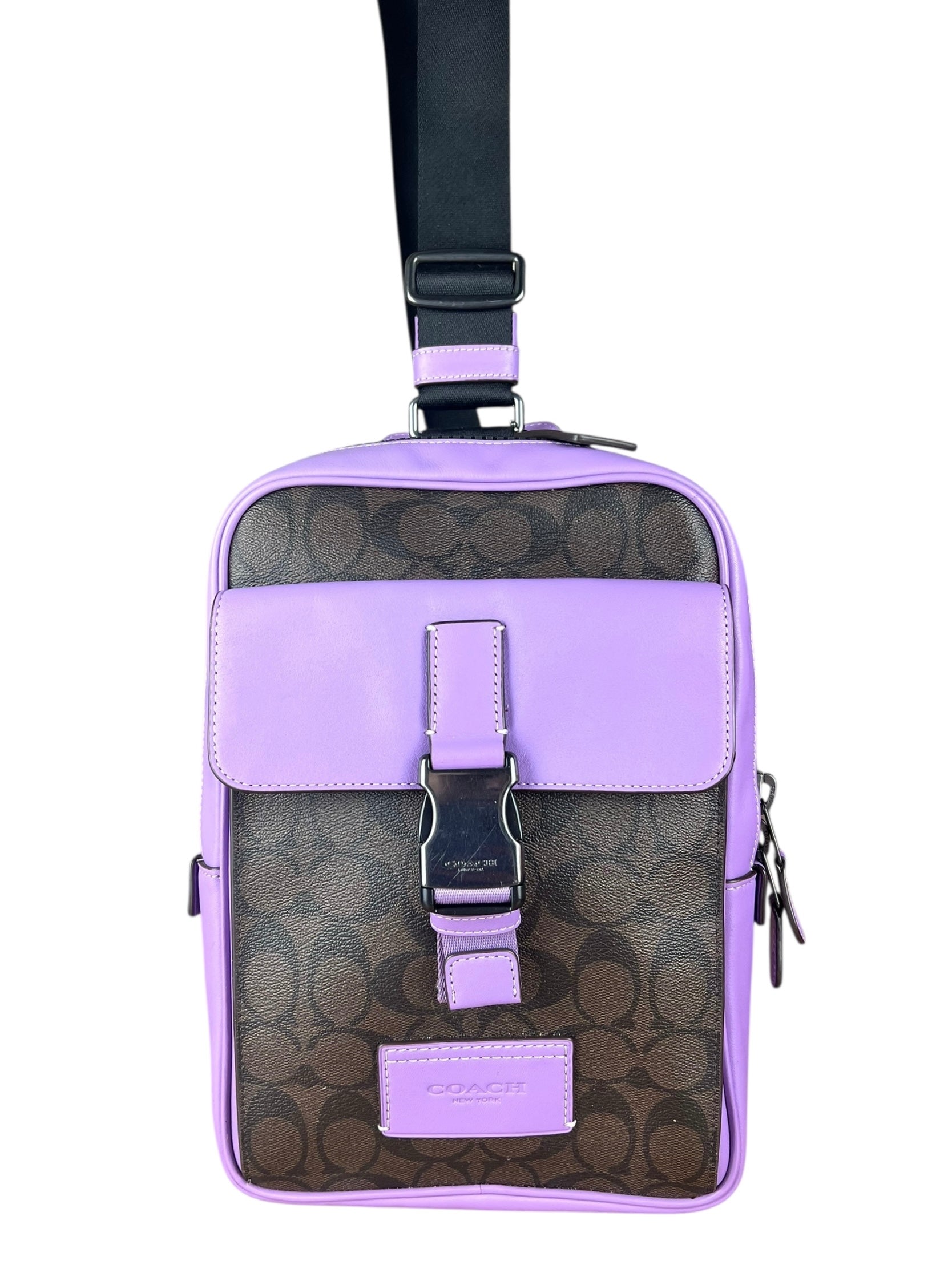 Coach Track Pack Crossbody Purple