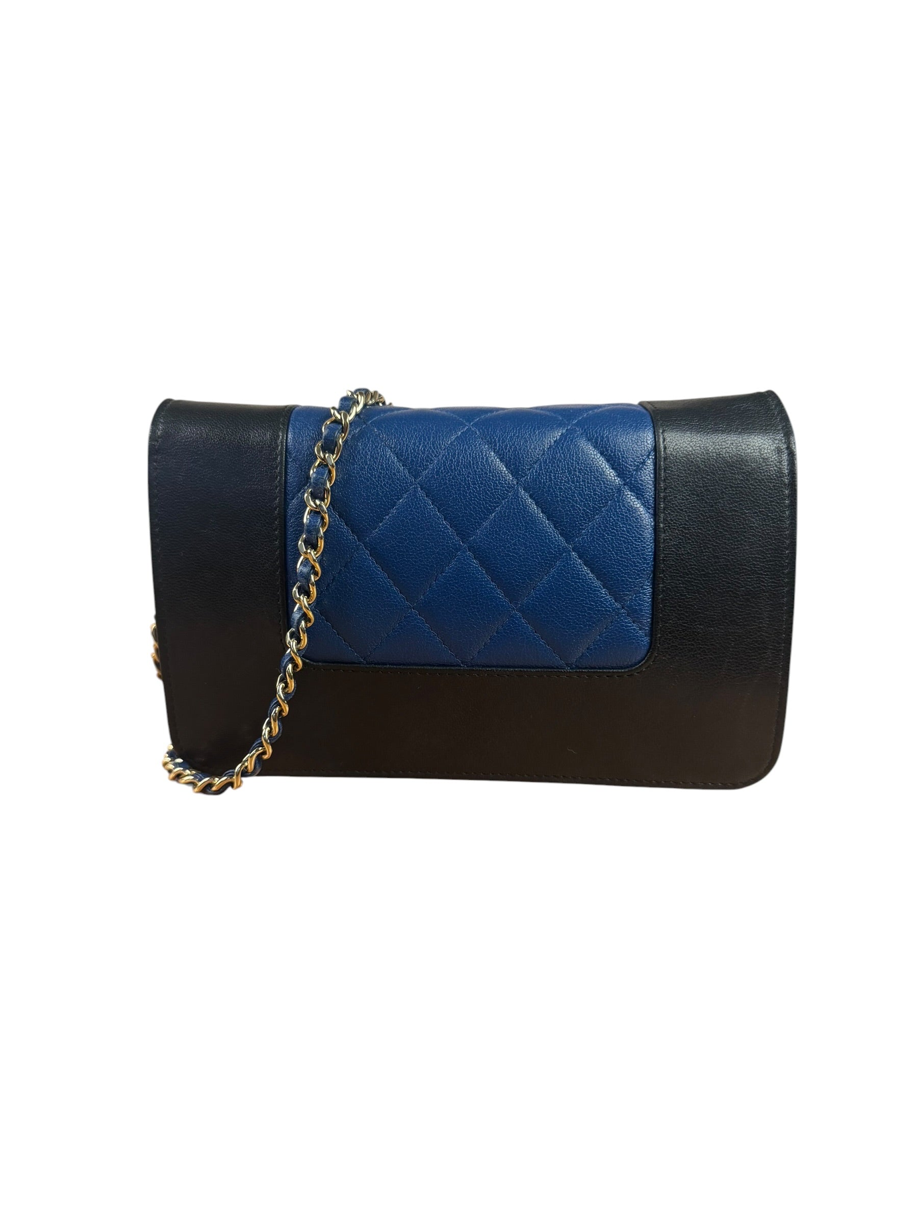 Chanel Bicolor Leather Mademoiselle Wallet On Chain 2017