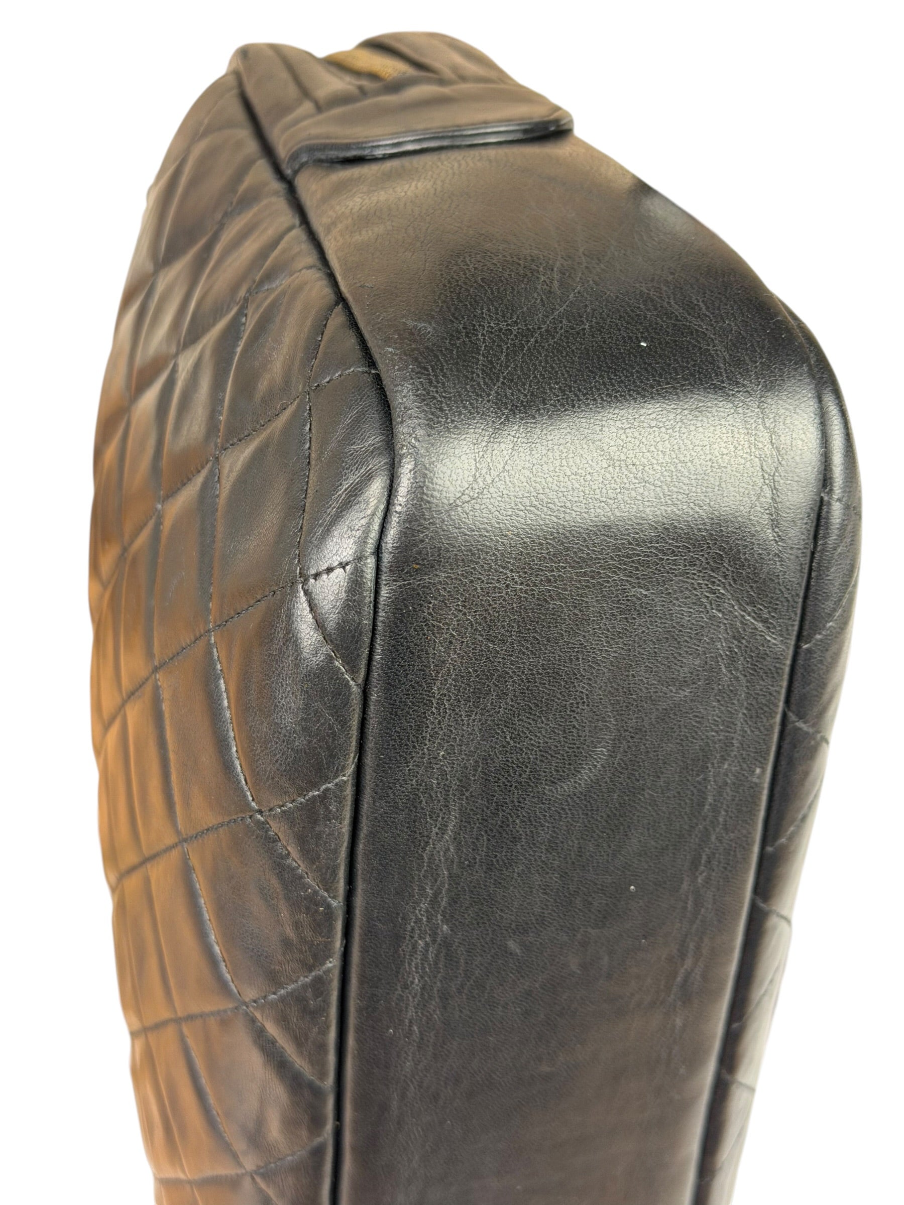 Chanel Black Quilted Lambskin Camera Bag 1989