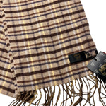 MCM Plaid Wool Scarf