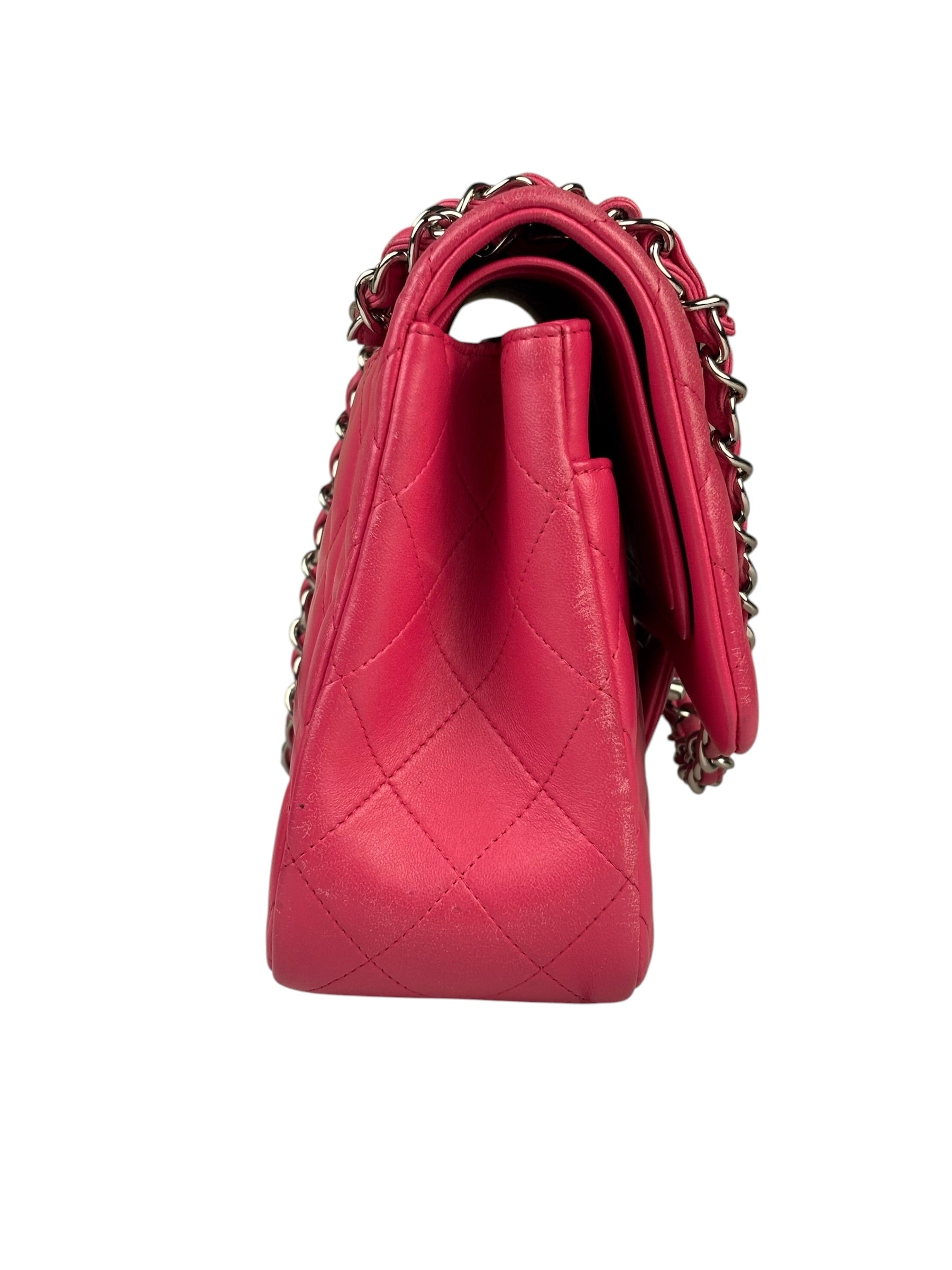 Chanel Pink Quilted Lambskin Jumbo Double Flap Bag 2014