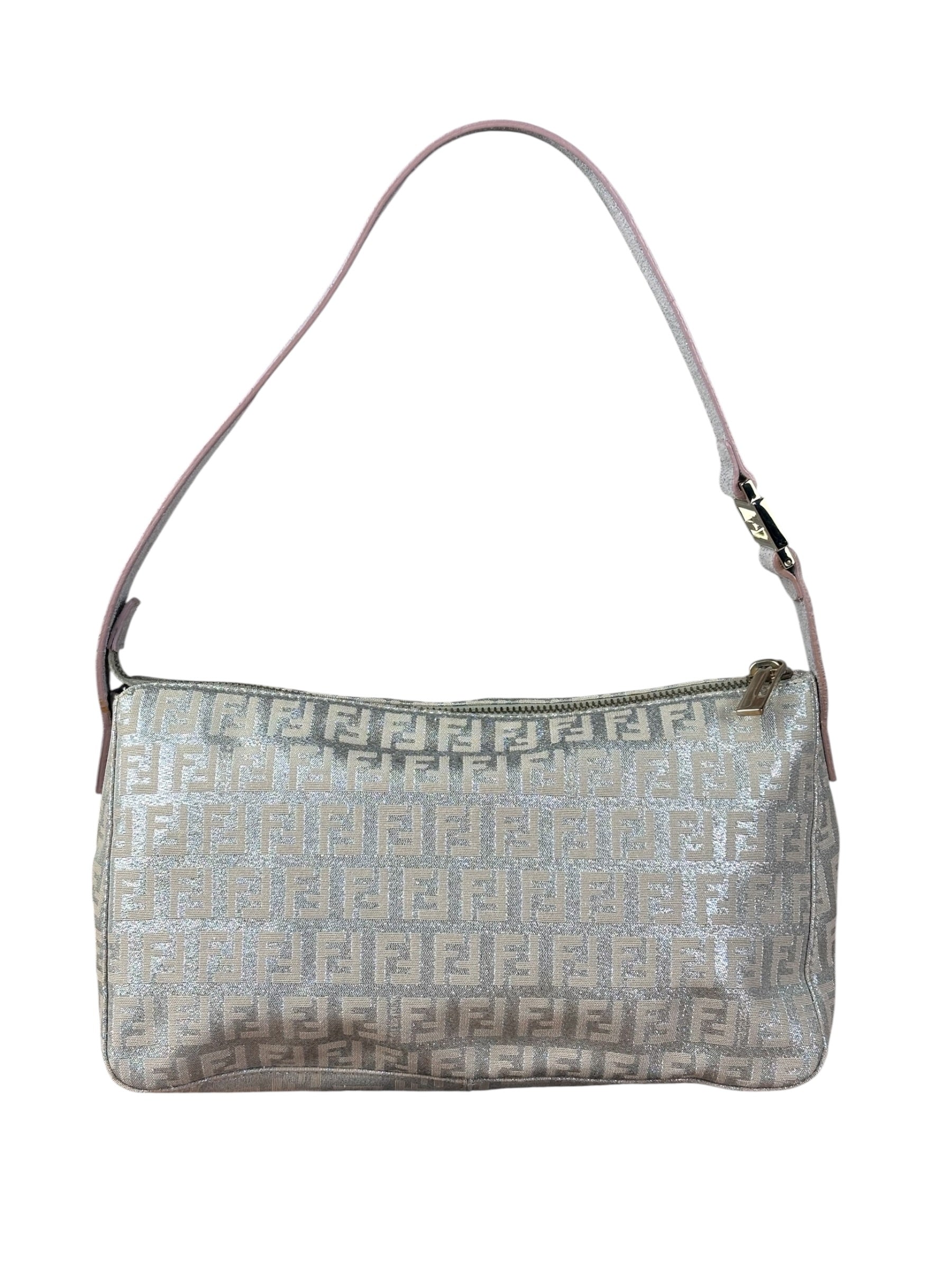 Fendi Vintage Zucchino FF Logo Shoulder Bag