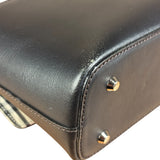 Burberry Vintage Black Leather Flap Shoulder Bag