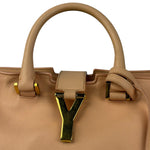 YSL Vintage Classic Y Cabas Peach Leather 2Way Handbag